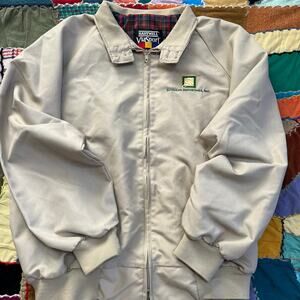 Vintage Hartwell ViaSport Plaid Lined Harrington Beige Jacket Large